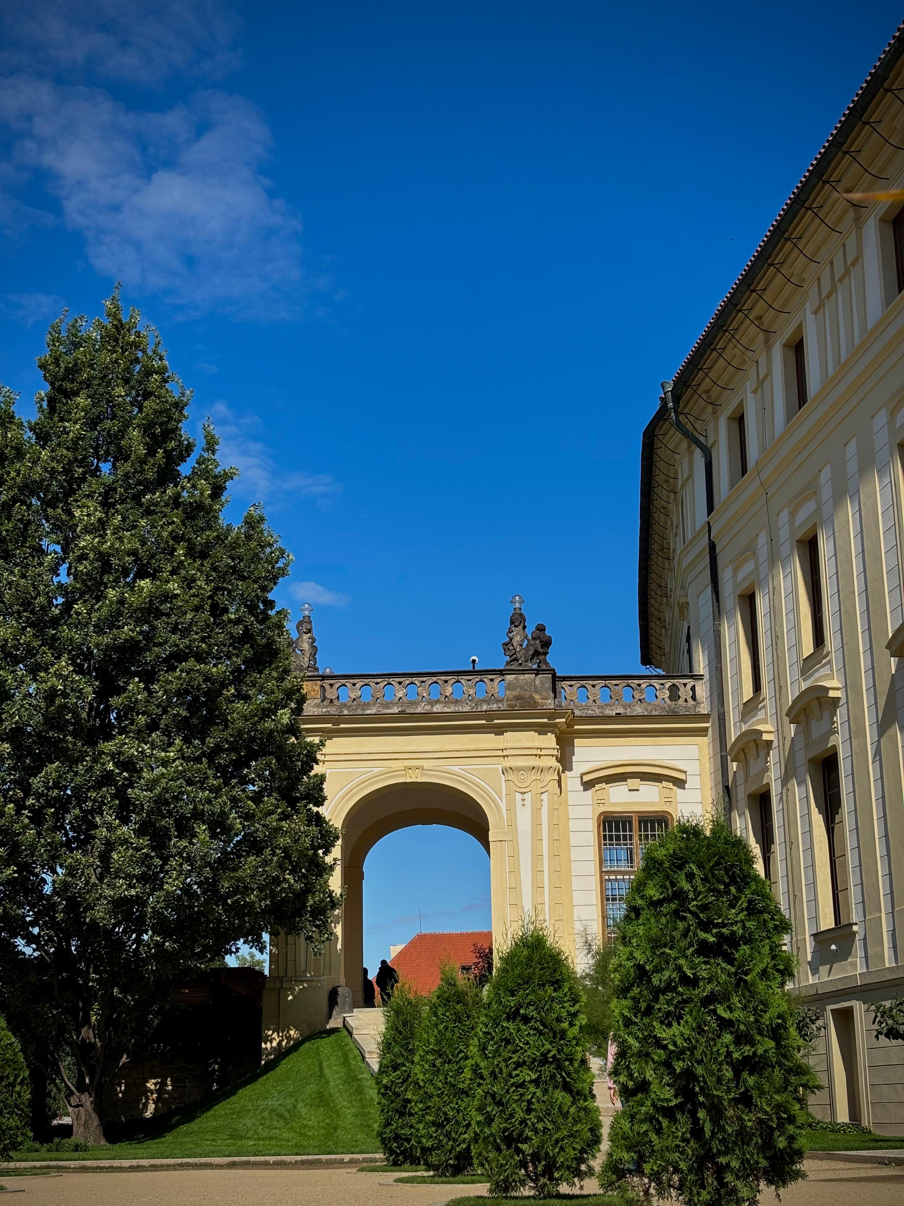 Archway gate within Prague Castle grounds