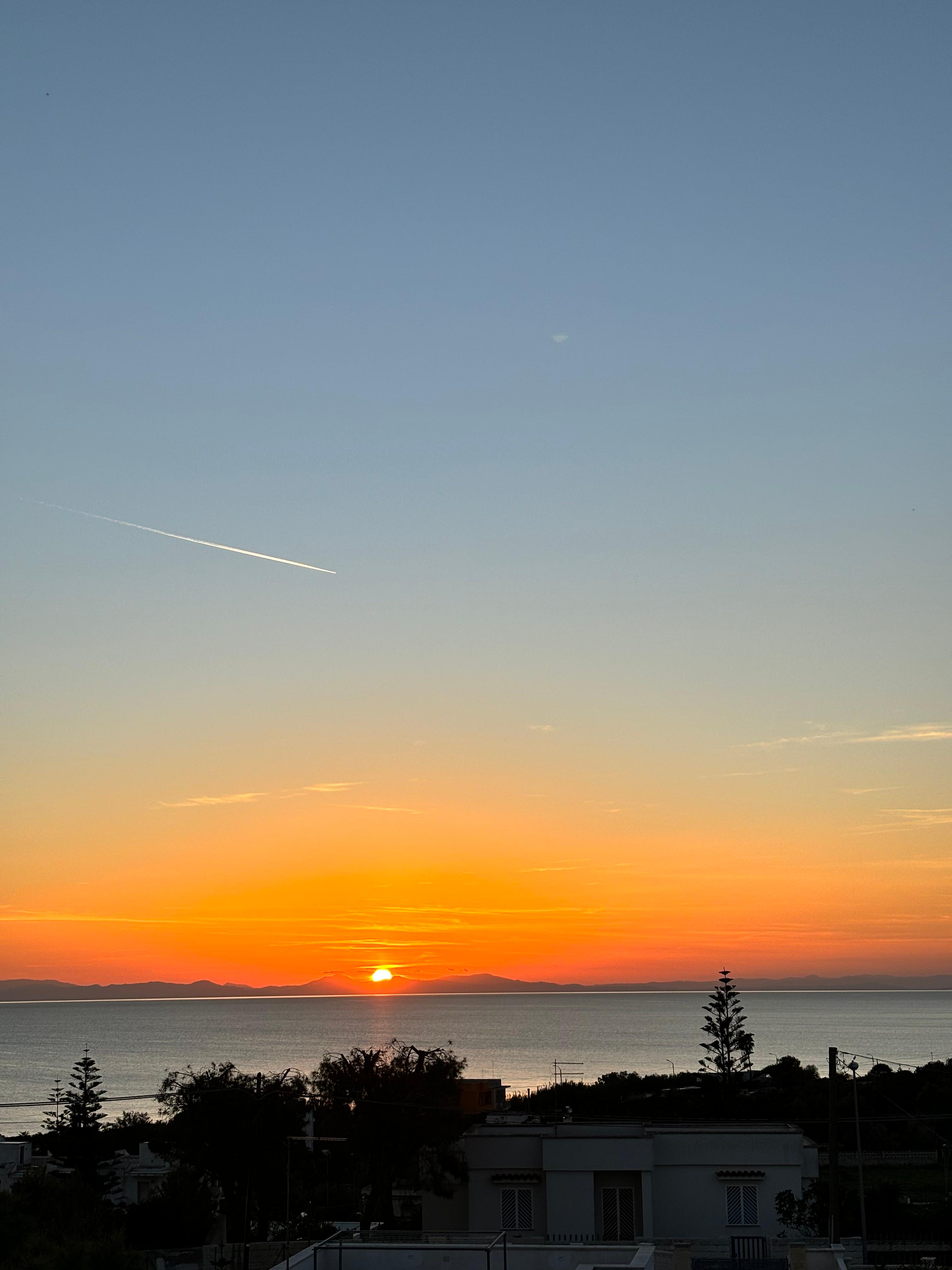 Fiery sunset over the Adriatic Sea