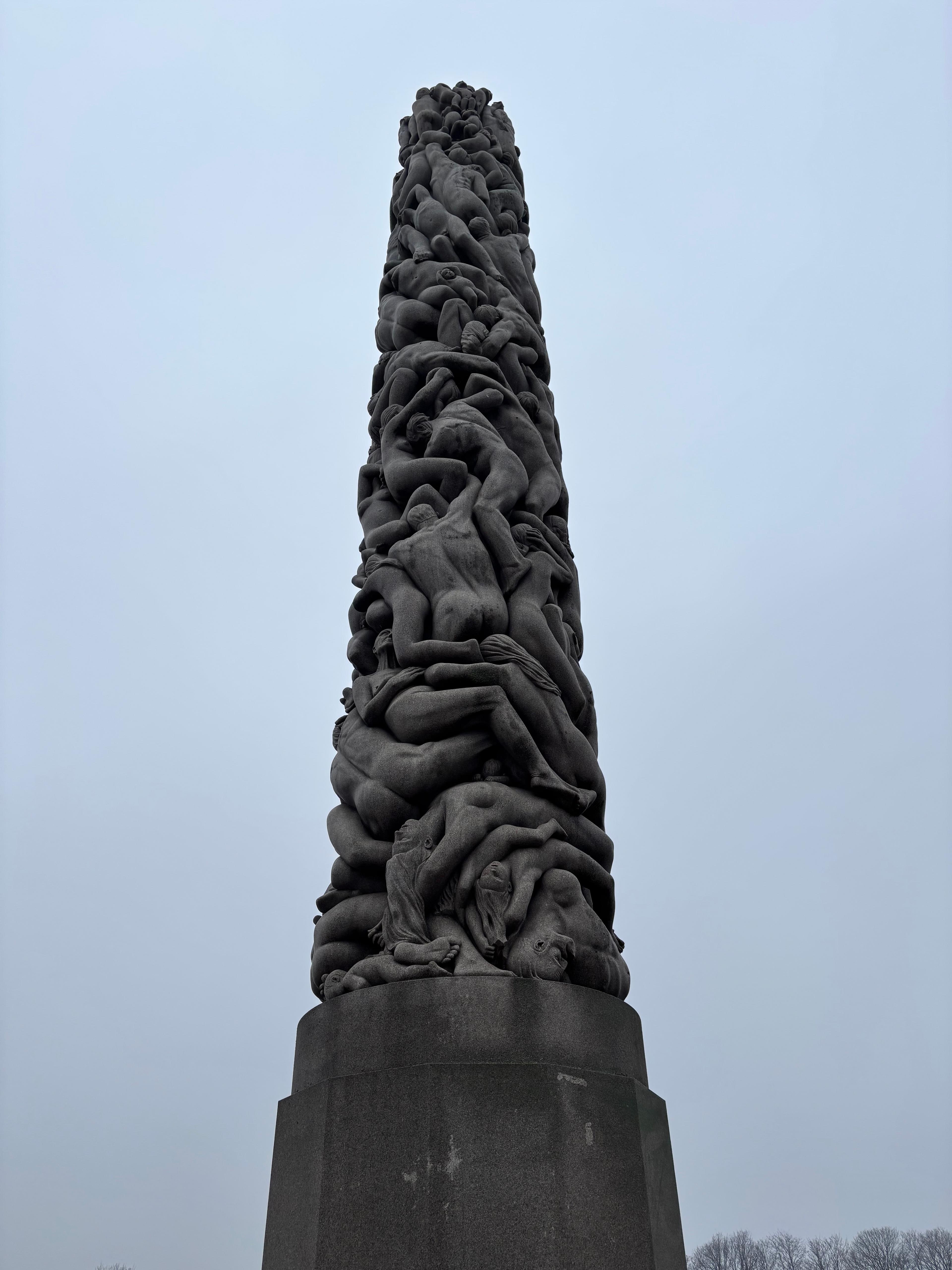 Vigeland Monolith column of intertwined human figures