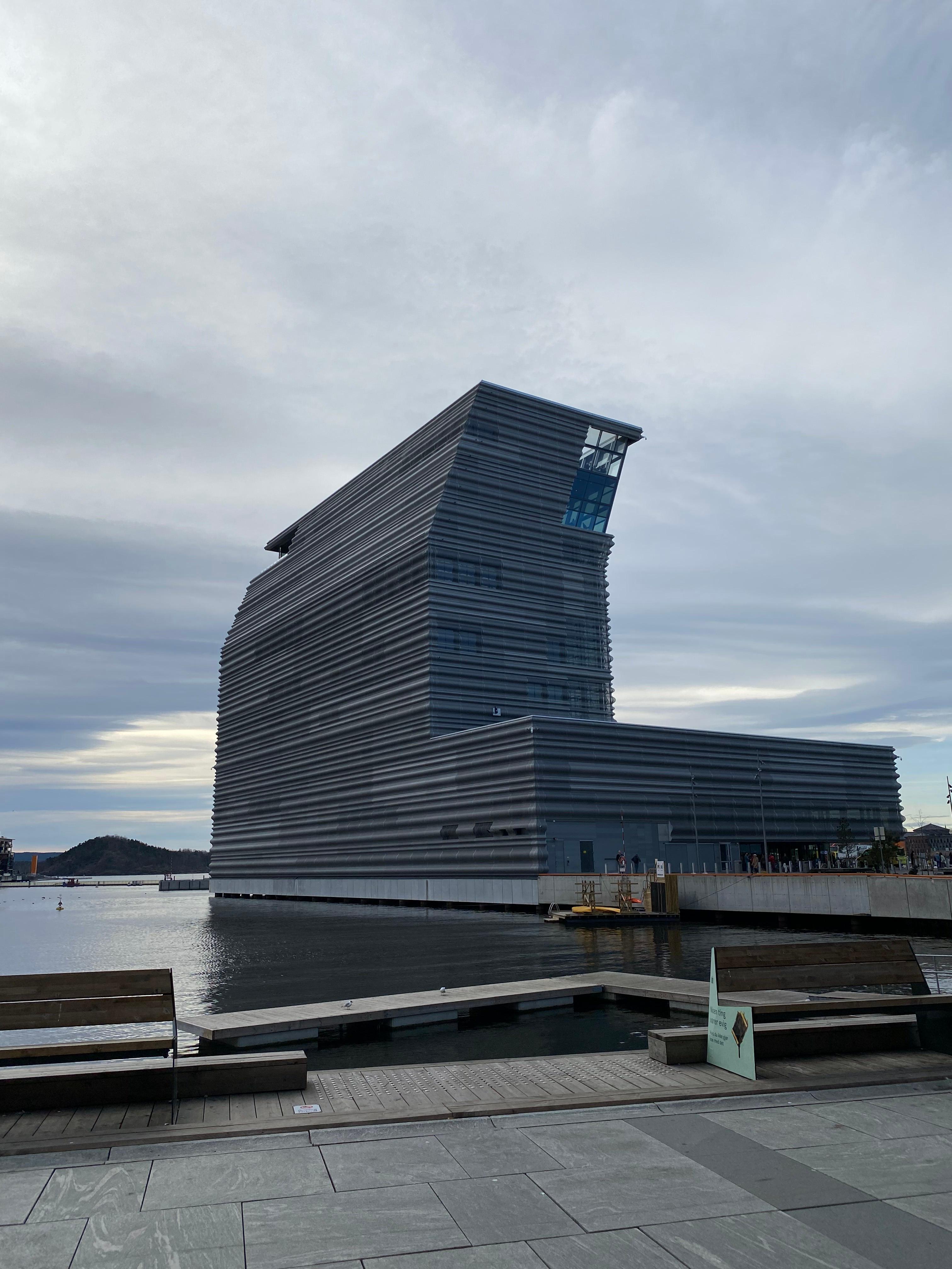 Munch Museum angular facade by the waterfront