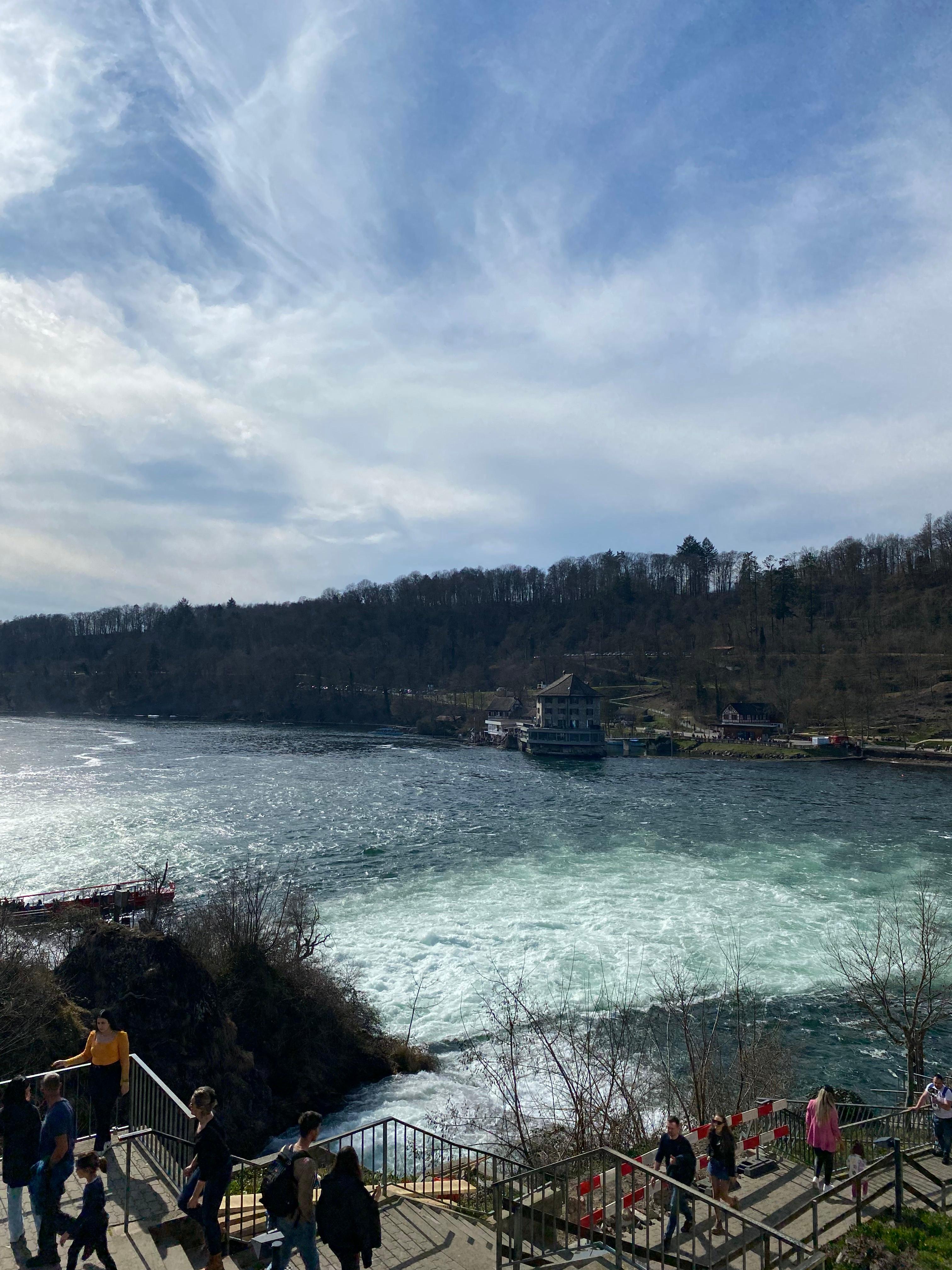 Rhine Falls panorama from the viewing platform